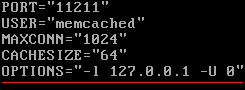 図-5 CentOS 7におけるmemcached設定変更例
