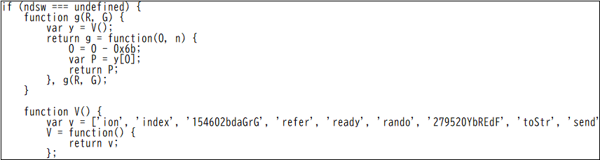 図-5 整形したJavaScriptコード