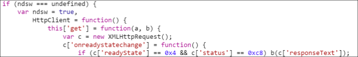図-6 挿入されたJavaScriptコードの先頭部分（加工済み）